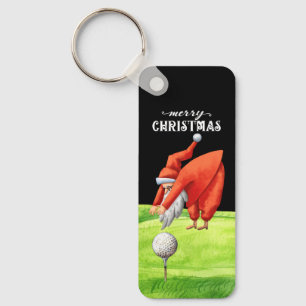 Llavero Golf Santa Claus con bolas de golf en verde