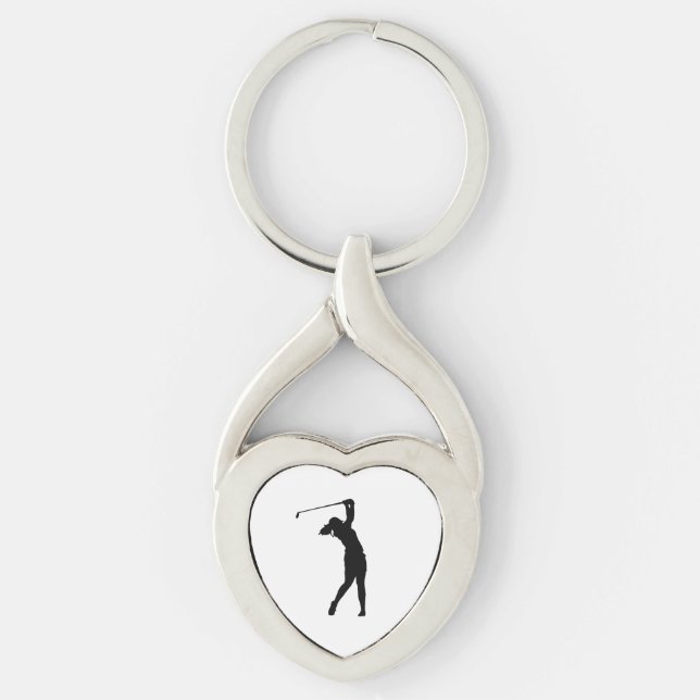 Llavero Golf Silhouette Keychain Cool Small Gift Idea (Anverso)