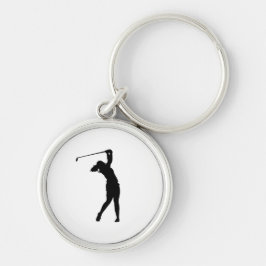 Llavero Golf Silhouette Keychain Minimal Gift for Golf Lov