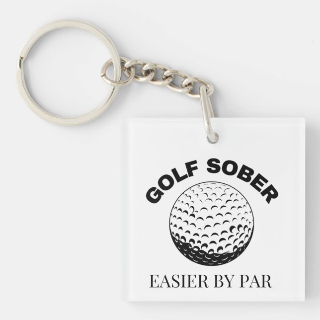 Llavero Golf Sober Más Fácil Por Par Funny Golfing Quita (Frente)