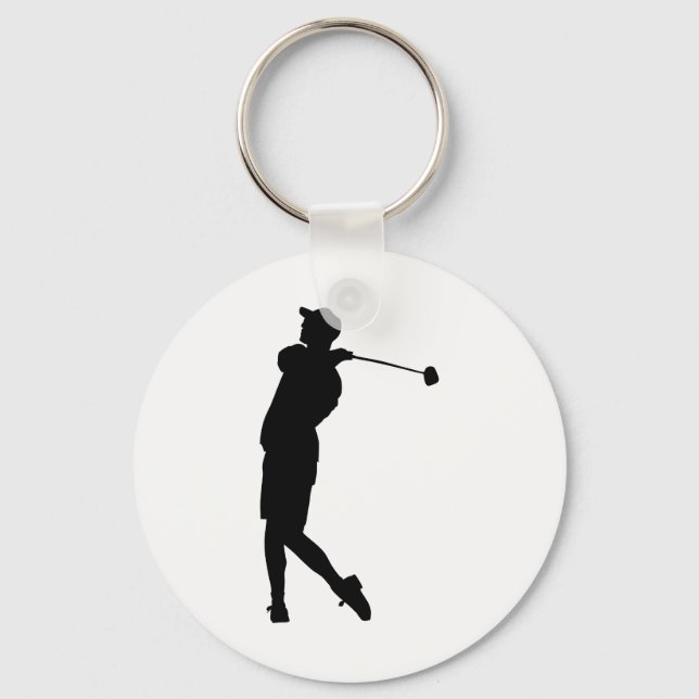 Llavero Golfer Silhouette (Anverso)