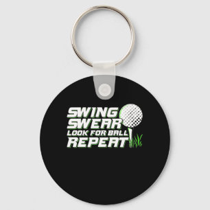 Llavero Golfer Swing Sweet Look For Ball