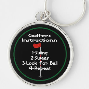 Llavero Golfers Instrucciones Humor