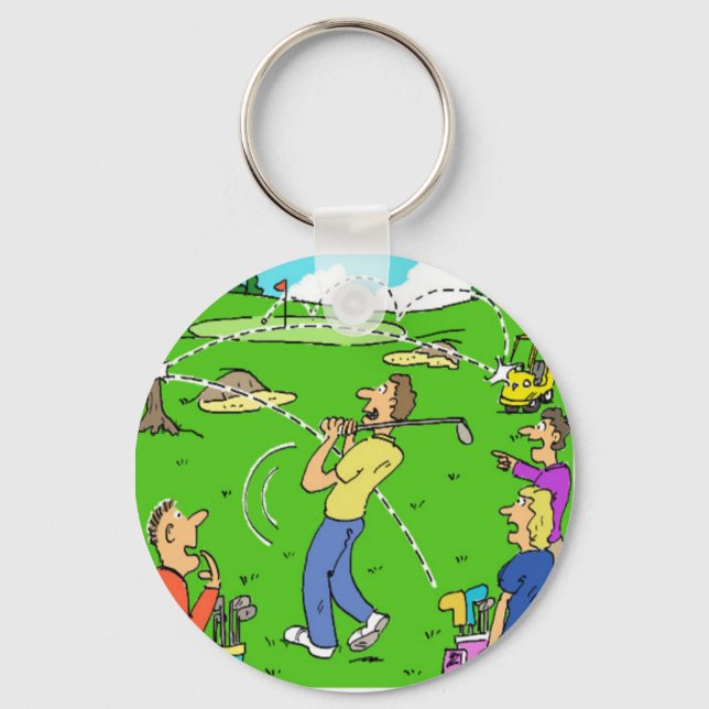 Llavero Golfer's Lucky Golf Shot. Funny Golf Personalizado (Anverso)