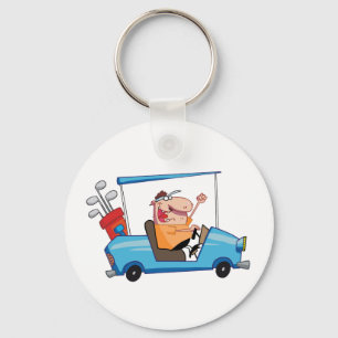 Llavero Golfista-conduce-carro-de-golf