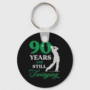Llavero Golfista de 90 años_ Frase de golf Golf 90 cumplea
