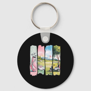 Llavero Golfista de golf retro elegante mujeres niñas niño