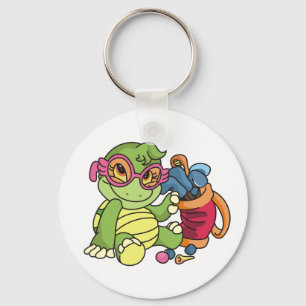Llavero Golfista de la tortuga del chica