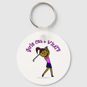 Llavero Golfista mujer oscura