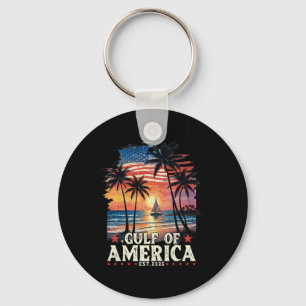 Llavero Golfo Retro De Ee.Uu. 2025 Bandera Americana Golfo