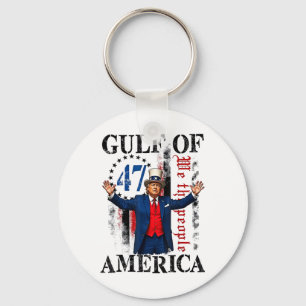 Llavero Golfo Retro De Ee.Uu. 2025 Bandera Americana Golfo