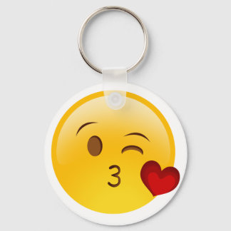 Llavero Golpear a un pegatina de emoji de beso