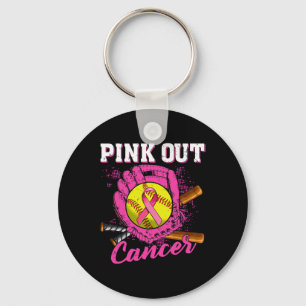 Llavero Golpear el cáncer de mama Conciencia Softll Rosa M
