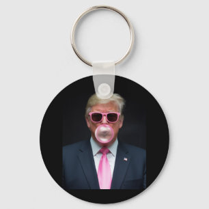 Llavero Goma de mascar rosa Trump Presidente 47 EE. UU.