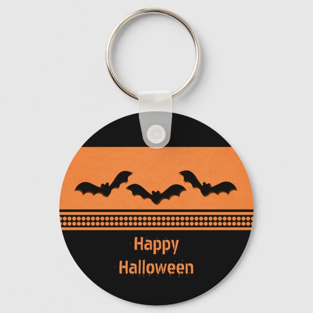 Llavero Gone Batty Halloween Keychain, Naranja (Anverso)
