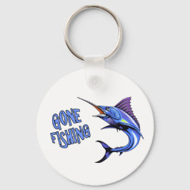 Llavero Gone Fishing Blue Marlin Keychain