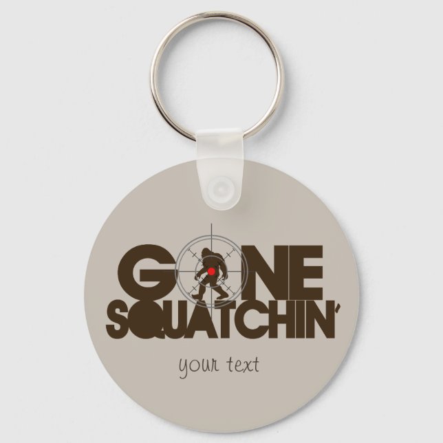 Llavero Gone Squatchin - Marrón y marrón (Anverso)