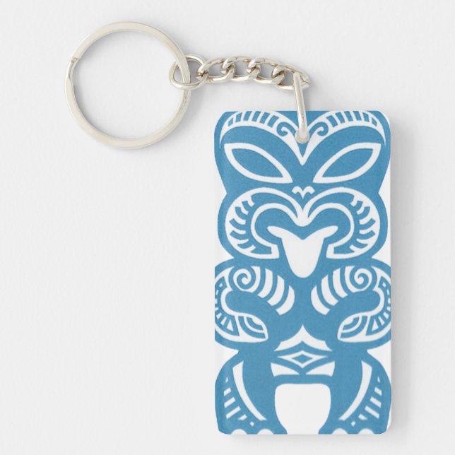 Llavero Good Luck Blue Tiki Acrylic  (Frente)