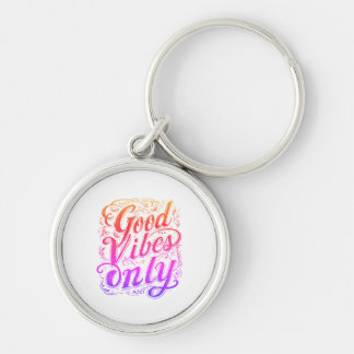 Llavero Good Vibes Only Script keychains and lanyards