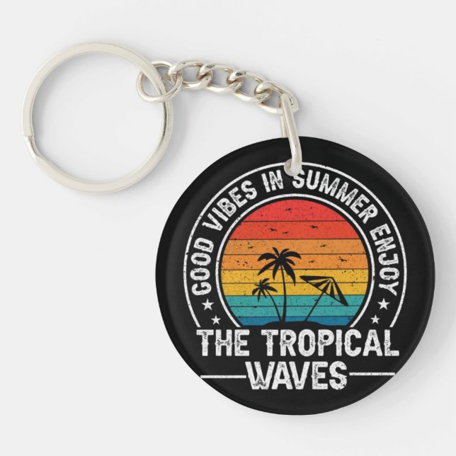 Llavero Good Vibes Summer Tropical Waves-64107 (Frente)