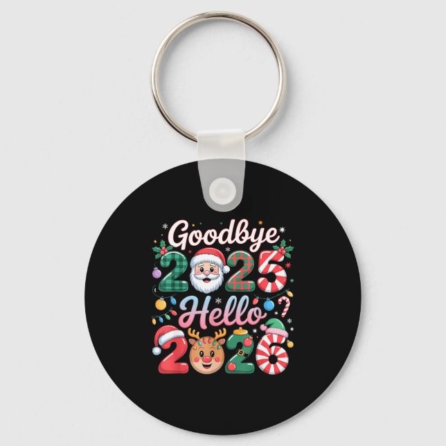 Llavero Goodbye 2025 Hello 2026 Christmas New Year Gift  (Anverso)