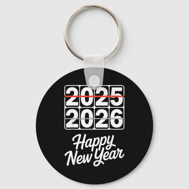 Llavero Goodbye 2025 Hello 2026 Clock Happy New Year Party (Anverso)