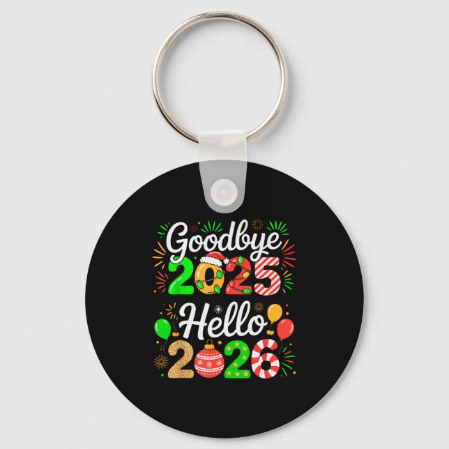 Llavero Goodbye 2025 Hello 2026 Happy New Year's Eve Chris (Anverso)