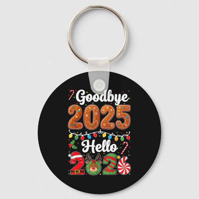 Llavero Goodbye 2025 Hello 2026 Happy New Year's Eve Chris (Anverso)
