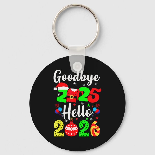 Llavero Goodbye 2025 Hello 2026 Happy New Year's Eve Chris (Anverso)