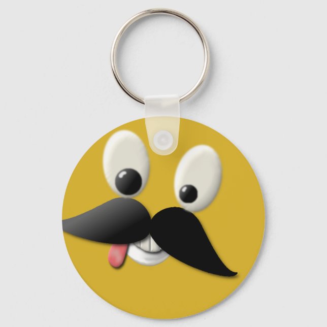Llavero Goofy Happy Face con Mustache (Anverso)