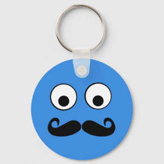 Llavero Google Eyes with Mustache Keychain