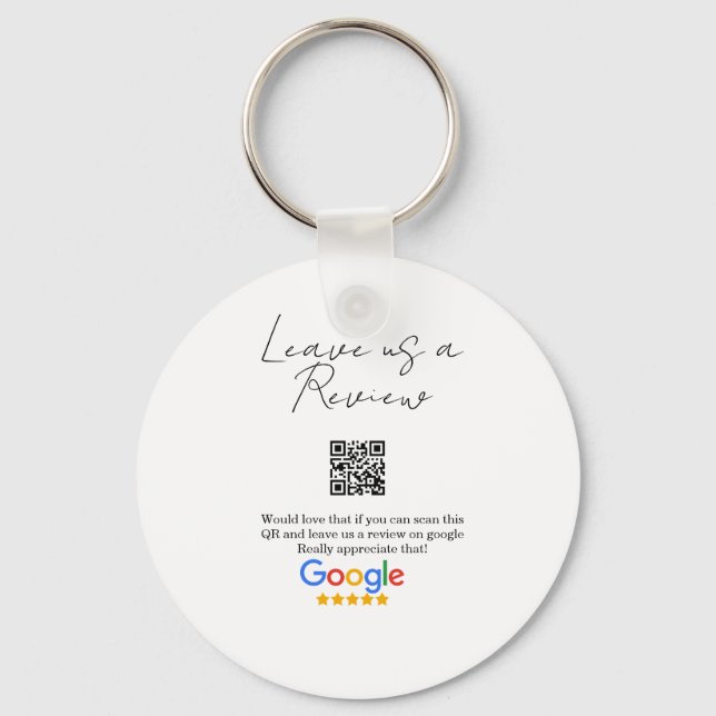 Llavero Google review business logo Scan QR review (Anverso)