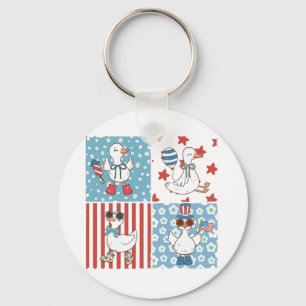 Llavero Goose American Flag Memorial Day 4 De Julio