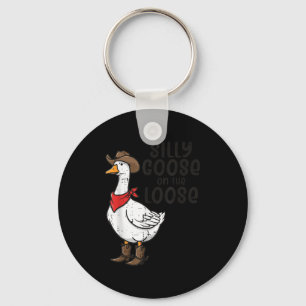 Llavero Goose Silly On The Loose Cowboy Funny Animal Men W