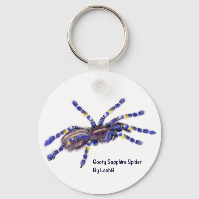 Llavero Gooty Sapphire Tarantula Spider Personalizado (Anverso)