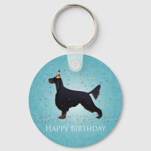 Llavero Gordon Setter Happy Birthday Design