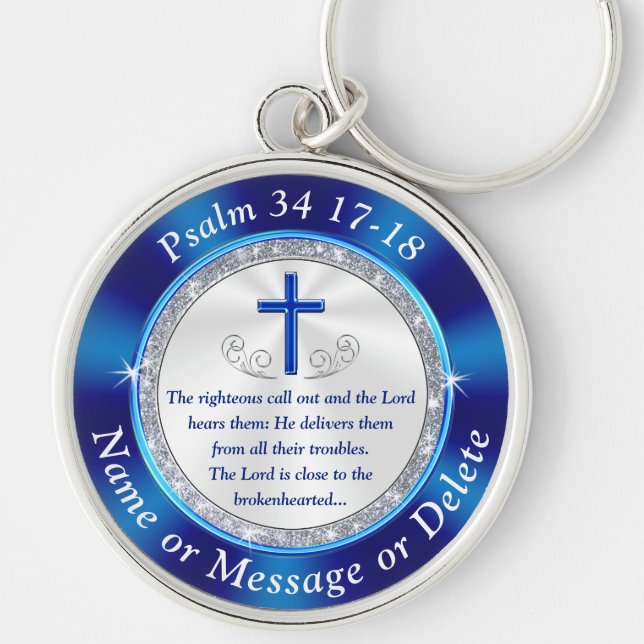 Llavero Gorgeous Comforting Scripture, Christian Keychains (Frente)