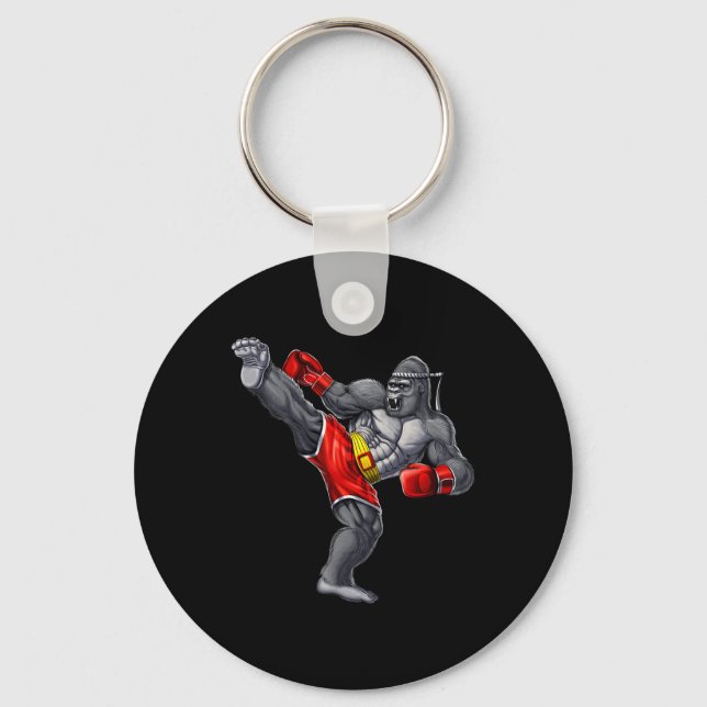 Llavero Gorila Muay Thai Boxeo Karate Kickboxing Artes Mar (Anverso)
