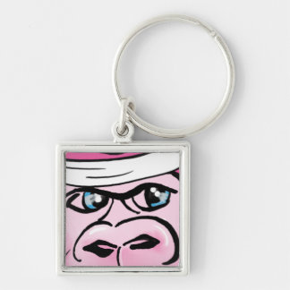 Llavero Gorila rosa con banda dulce