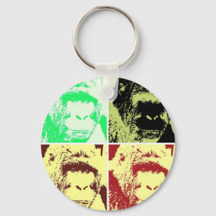 Llavero Gorilas de arte pop