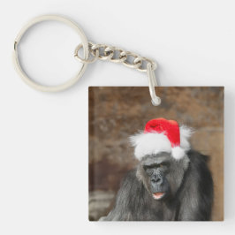 Llavero Gorilla Biddy en un Gorra de Navidades festivos