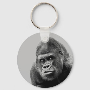 Llavero Gorilla blanca negra