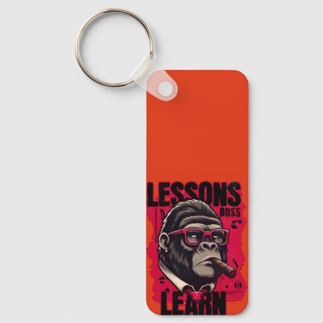 Llavero Gorilla Boss Lessons Learn Keychain (Anverso)