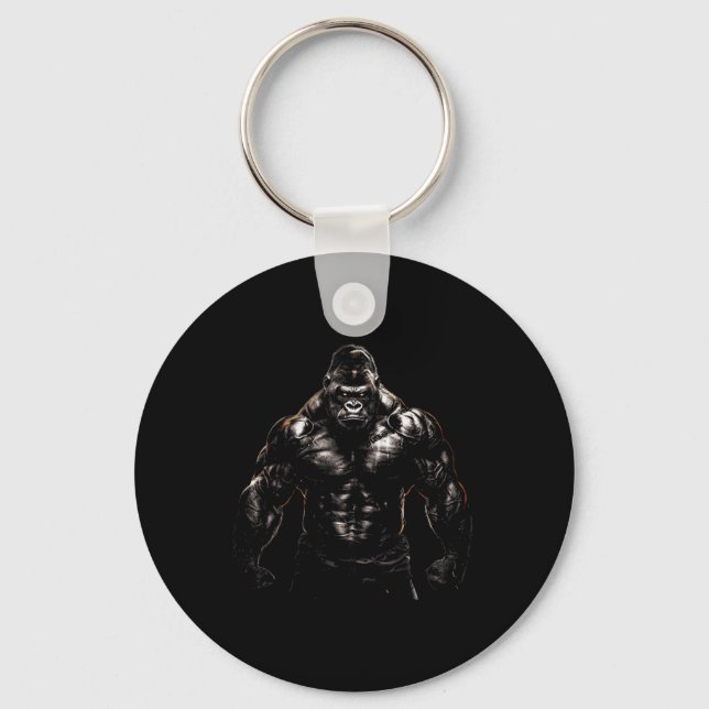Llavero Gorilla Monkey Gym Wear Bodybuilding Workout Motiv (Anverso)