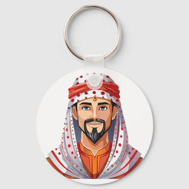 Llavero Gorra árabe o musulmana tradicional (Anverso)