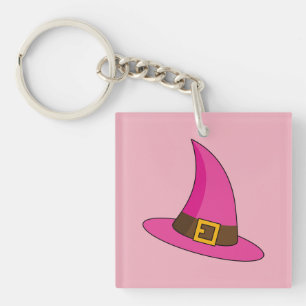 Llavero Gorra de bruja rosa