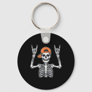 Llavero Gorra de esqueleto skater roquero Halloween hombre