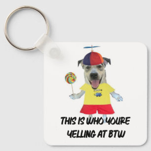 Llavero Gorra de hélice de perro cita divertida