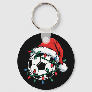 Llavero Gorra de Santa de fútbol Navidad Divertido Navidad