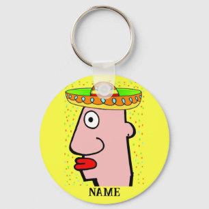 Llavero Gorra duro Trabajador agregar texto Magnet Keychai